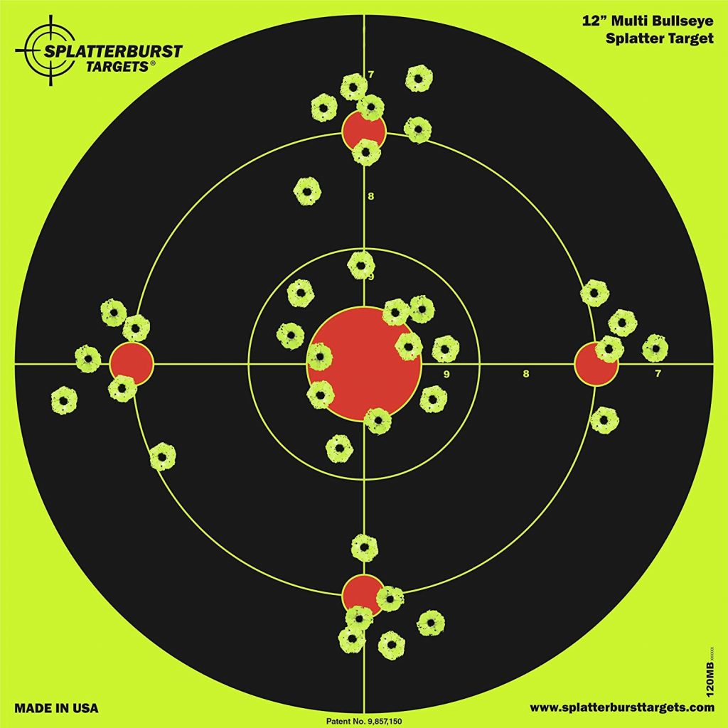 Splatterburst Targets 12 inch MultiBullseye Reactive Shooting Target